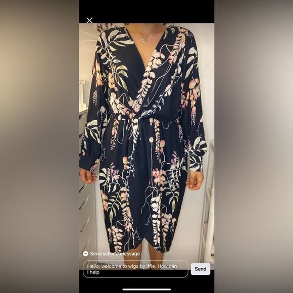 City chic floral wrap dress